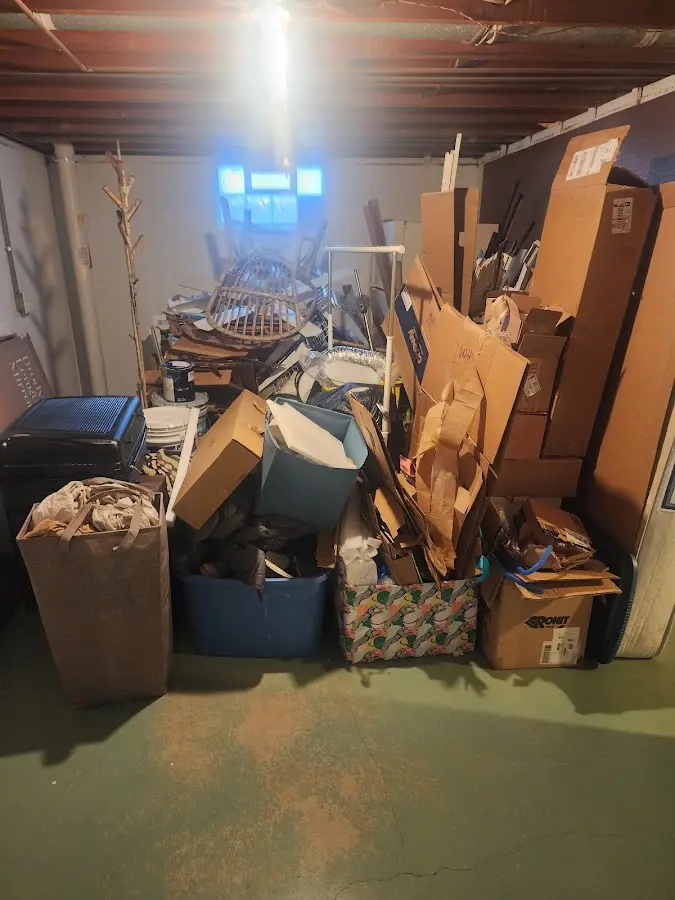 Roll-off dumpster container at job site for 15 Yard Dumpster Rental in Phelan